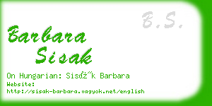 barbara sisak business card